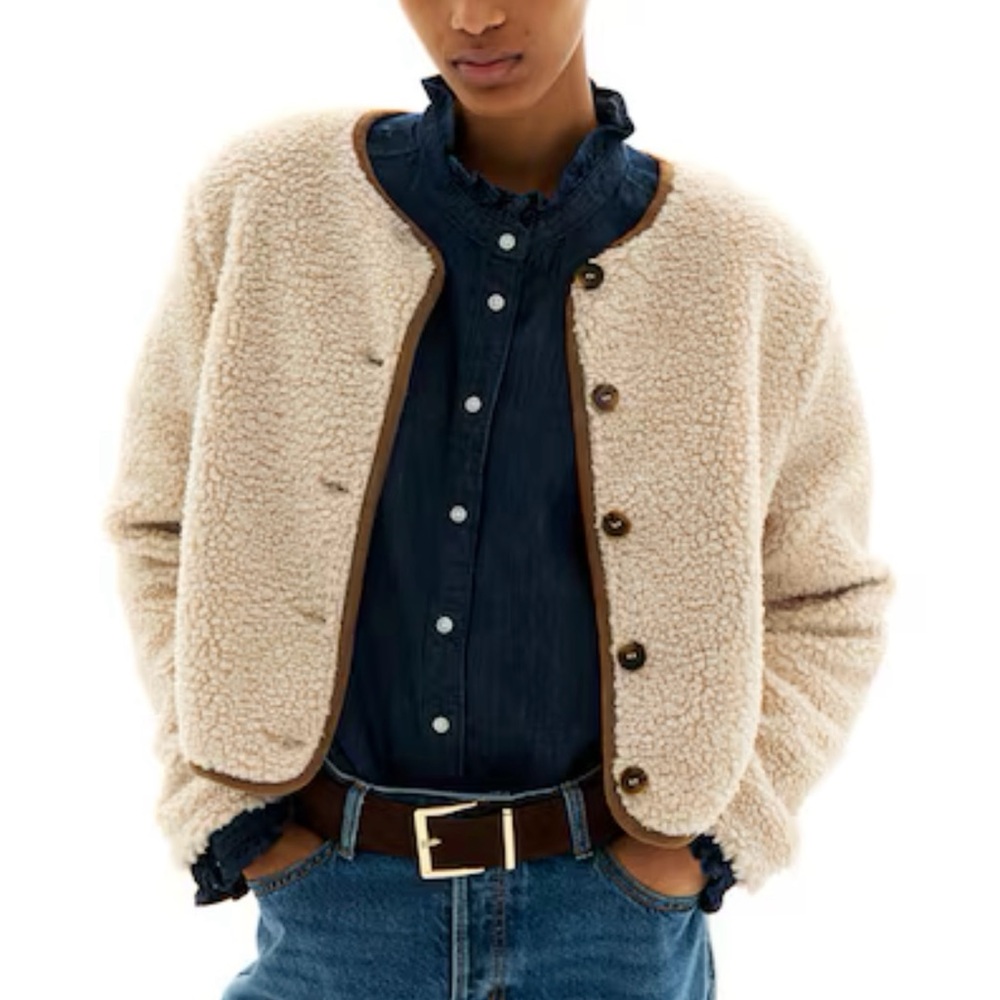 Teddy Fleece Button-Up Cardigan